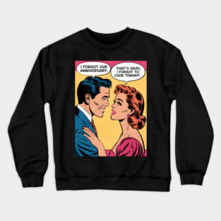 Funny Vintage Romantic Comic Crewneck Sweatshirt