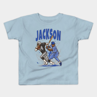 Bo Jackson Baseball and Football Cartoon Kids T-Shirt