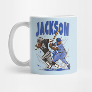 Bo Jackson Baseball and Football Cartoon Mug