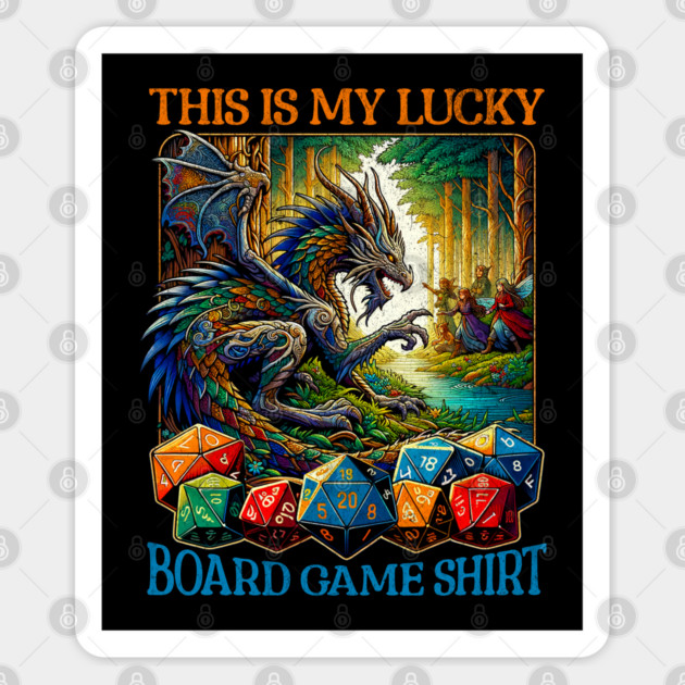 This is my Lucky Board Game Shirt for tabletop and Board Game Fans Distressed Look Sticker by Joaddo