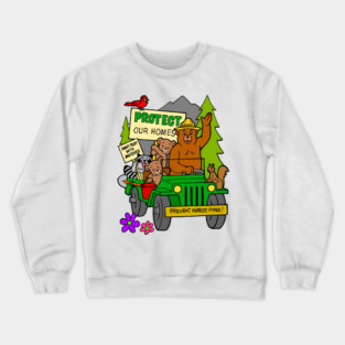 Smokey Bear _amp_ Friends Crewneck Sweatshirt