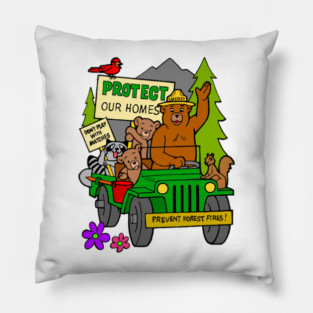 Smokey Bear _amp_ Friends Pillow
