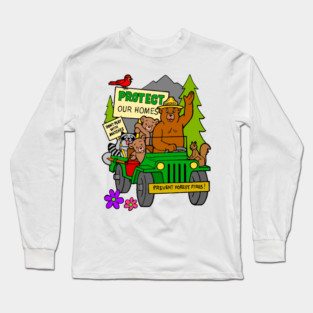 Smokey Bear _amp_ Friends Long Sleeve T-Shirt