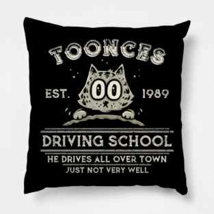 Toonces Driving School Pillow