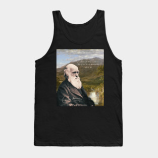 Charles Darwin Vintage Design - Inspirational Quote from Scientist Tank Top