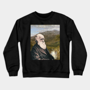 Charles Darwin Vintage Design - Inspirational Quote from Scientist Crewneck Sweatshirt