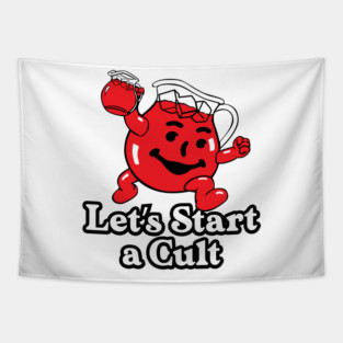 Let's Start a Cult! Funny Design Tapestry