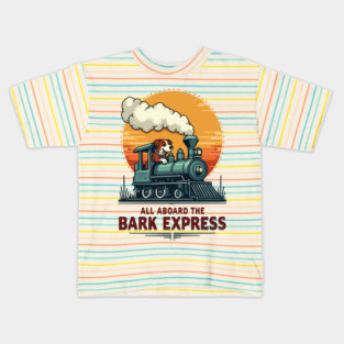 All Aboard the Bark Express T-Shirt Kids T-Shirt