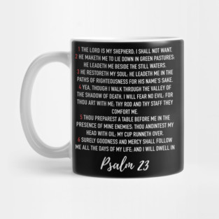 Psalm 23 of the Bible - Biblical Quote (Book of Hebrew Psalms) Mug