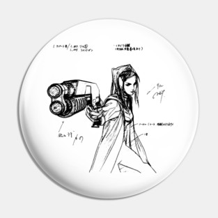 Re-L Mayer - sketch (white) Pin