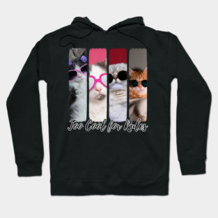 Too Cool for Rules – Stylish Cat Attitude Hoodie