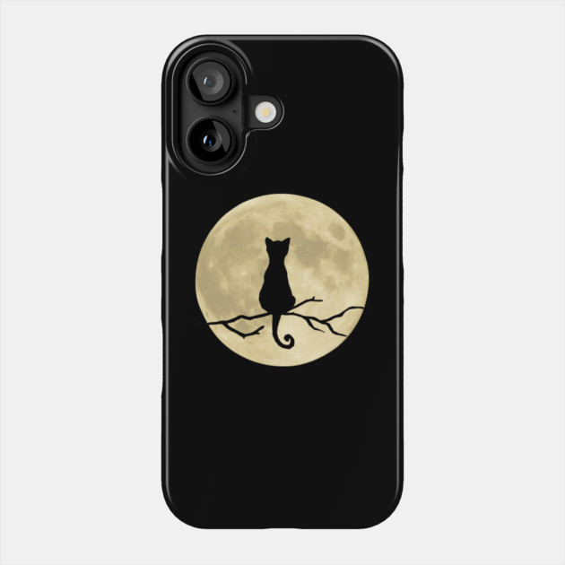 Mystic Moon Cat Phone Case by Premachandra's Store