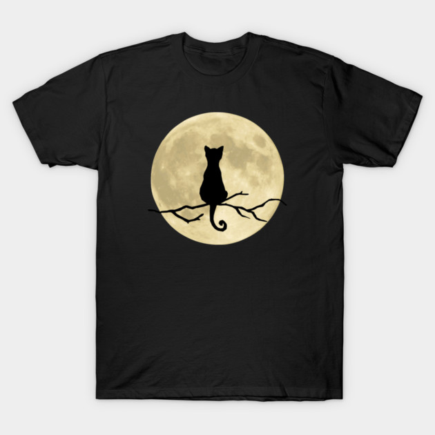 Mystic Moon Cat T-Shirt by Premachandra's Store