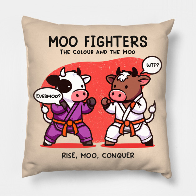 MOO FIGHTERS Pillow by Fabrik