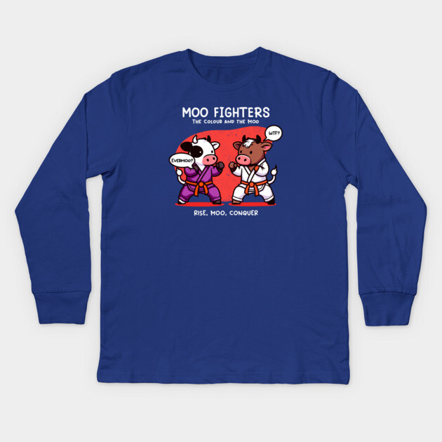 MOO FIGHTERS Kids Long Sleeve T-Shirt by Fabrik