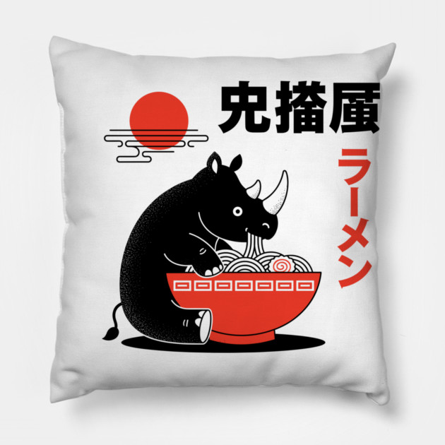 Rhino's Ramen Pillow by enrynz