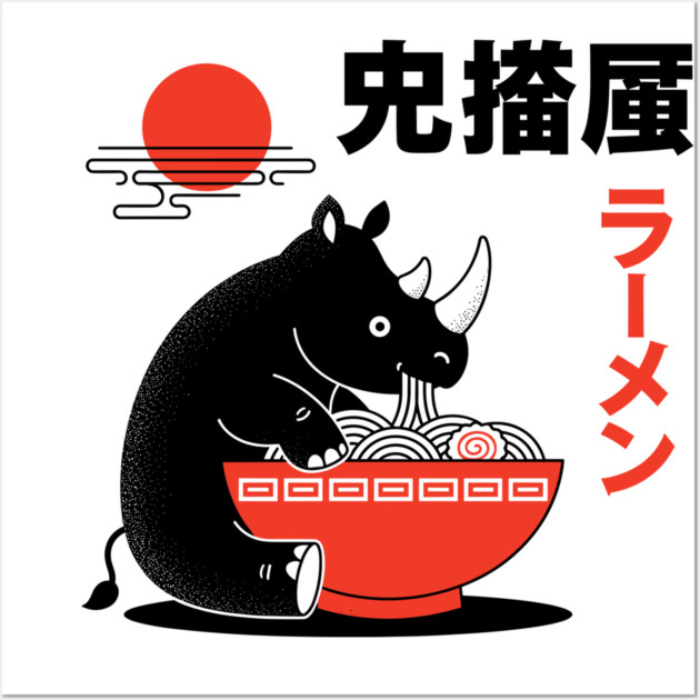 Rhino's Ramen Wall Art by Digironin