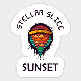 Stellar Slice Sunset Sticker