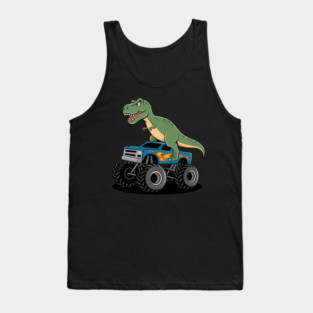 Monster Truck Dinosaur Birthday Party Monster Truck Tank Top