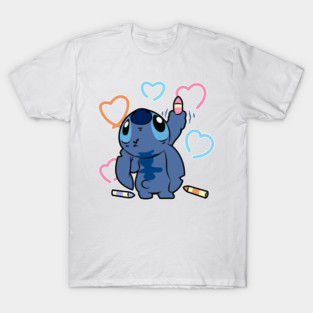 Coloring Love Lilo And Stitch T-Shirt