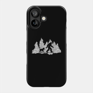 Dog Walker Animal Lover Bigfoot Phone Case