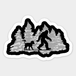 Dog Walker Animal Lover Bigfoot Magnet