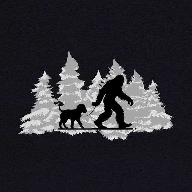 Dog Walker Animal Lover Bigfoot by The WYLD Tribe