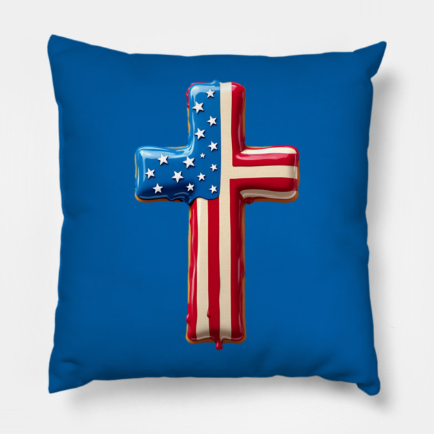American Cross of Freedom Pillow by animegirlnft