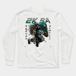 2K SA - Saquon Barkley 2000 Yards Philadelphia Eagles Illustration Long Sleeve T-Shirt