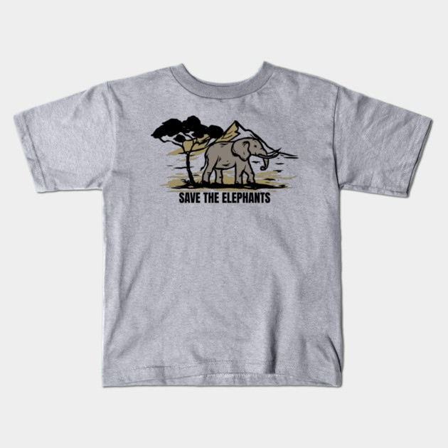 Save the Elephant Day Kids T-Shirt by HolidayBug