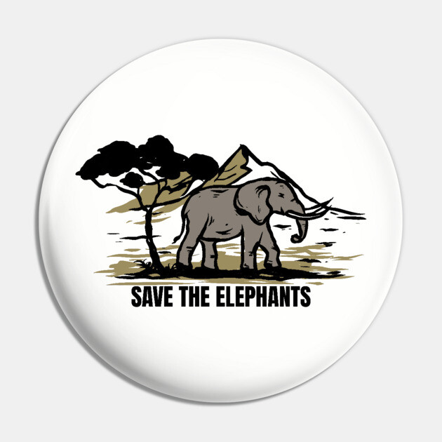 Save the Elephant Day Pin by HolidayBug