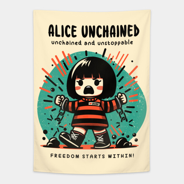 ALICE UNCHAINED Tapestry by Fabrik