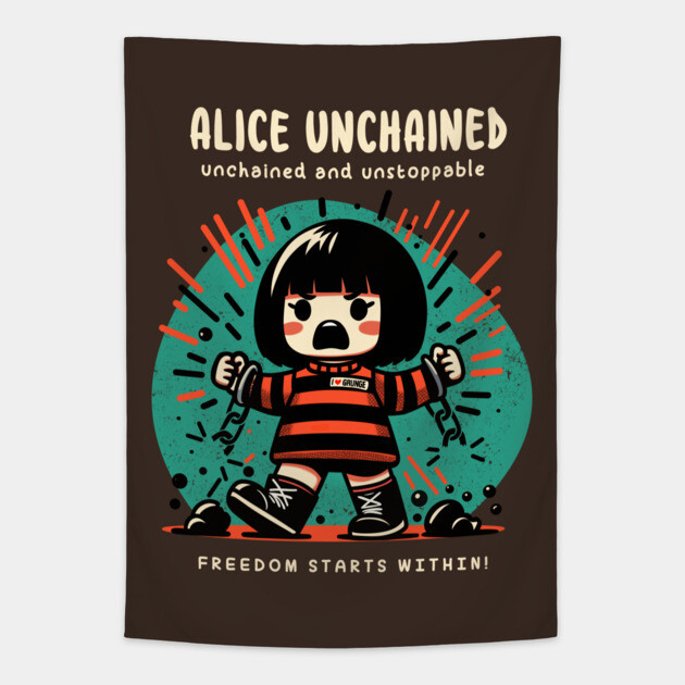 ALICE UNCHAINED Tapestry by Fabrik