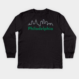 Philadelphia Skyline Kids Long Sleeve T-Shirt