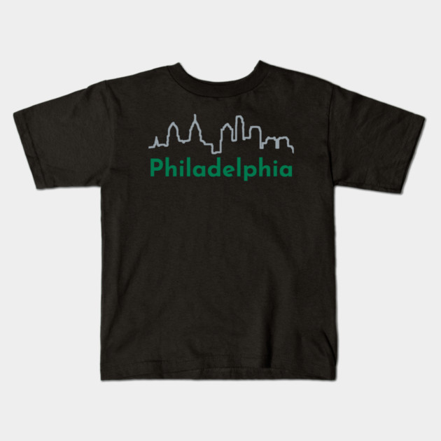 Philadelphia Skyline Kids T-Shirt by DonWillisJrArt