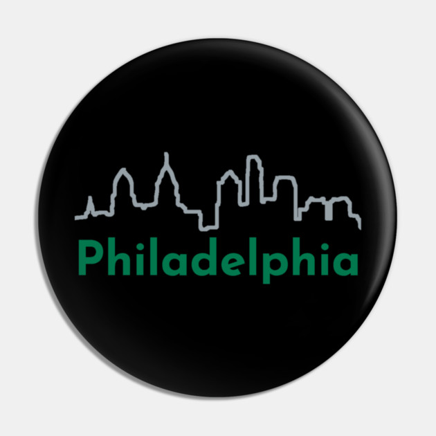 Philadelphia Skyline Pin by DonWillisJrArt