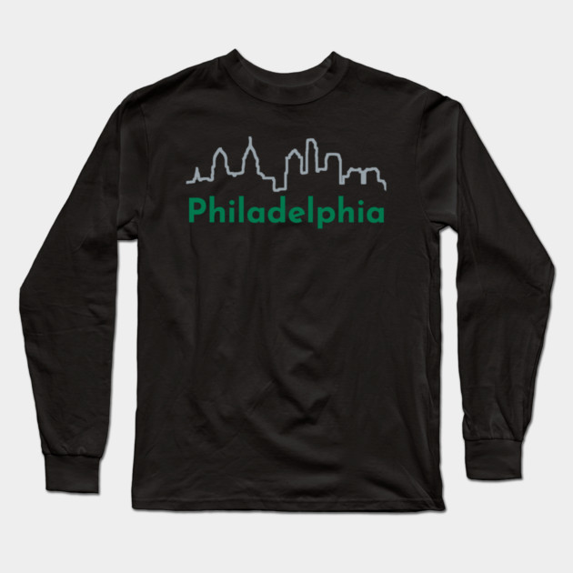 Philadelphia Skyline Long Sleeve T-Shirt by DonWillisJrArt