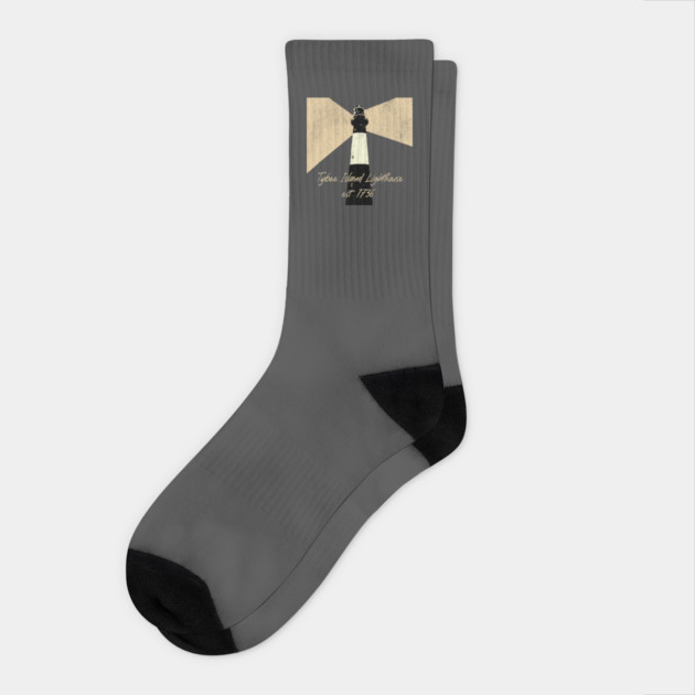 Tybee Island Lighthouse Socks by DonWillisJrArt