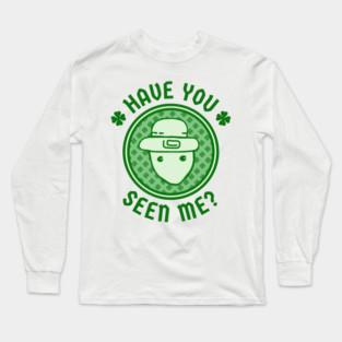 Have You Seen Me? Funny Crichton Leprechaun - St Patrick's Day Long Sleeve T-Shirt