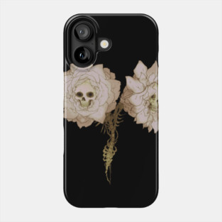 Skull flowers Phone Case