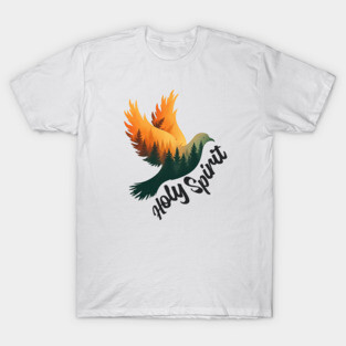 Divine Flame: The Holy Spirit's Guiding Wings T-Shirt