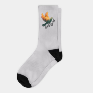 Divine Flame: The Holy Spirit's Guiding Wings Socks