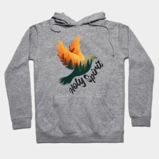 Divine Flame: The Holy Spirit's Guiding Wings Hoodie