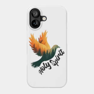 Divine Flame: The Holy Spirit's Guiding Wings Phone Case