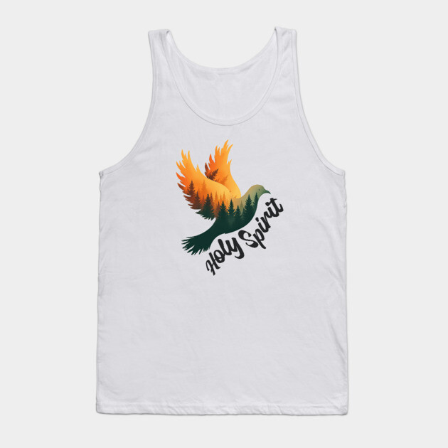 Divine Flame: The Holy Spirit's Guiding Wings Tank Top by Rox