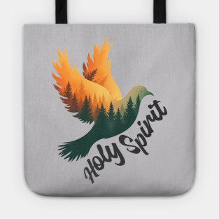Divine Flame: The Holy Spirit's Guiding Wings Tote