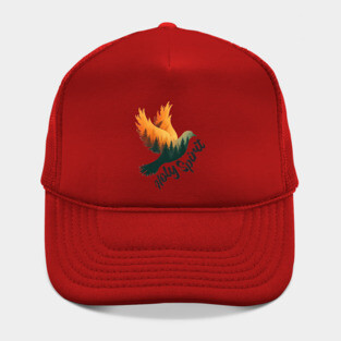Divine Flame: The Holy Spirit's Guiding Wings Hat