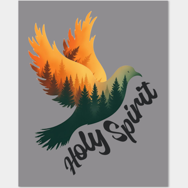 Divine Flame: The Holy Spirit's Guiding Wings Wall Art by Rox