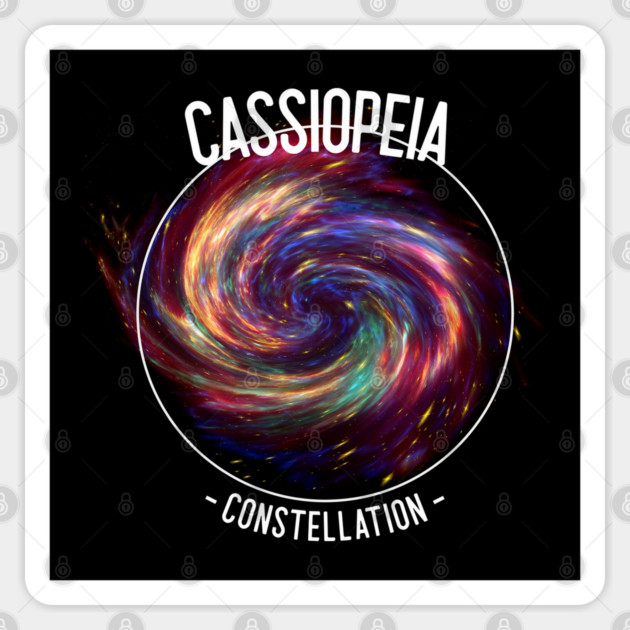 Cassiopeia Constellation Sticker by DTNT Shirts