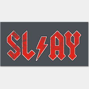 For Those About to SLAY - rock red Posters and Art